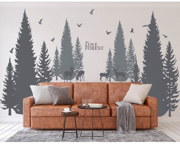 Pine Tree Forest Wall Decals
